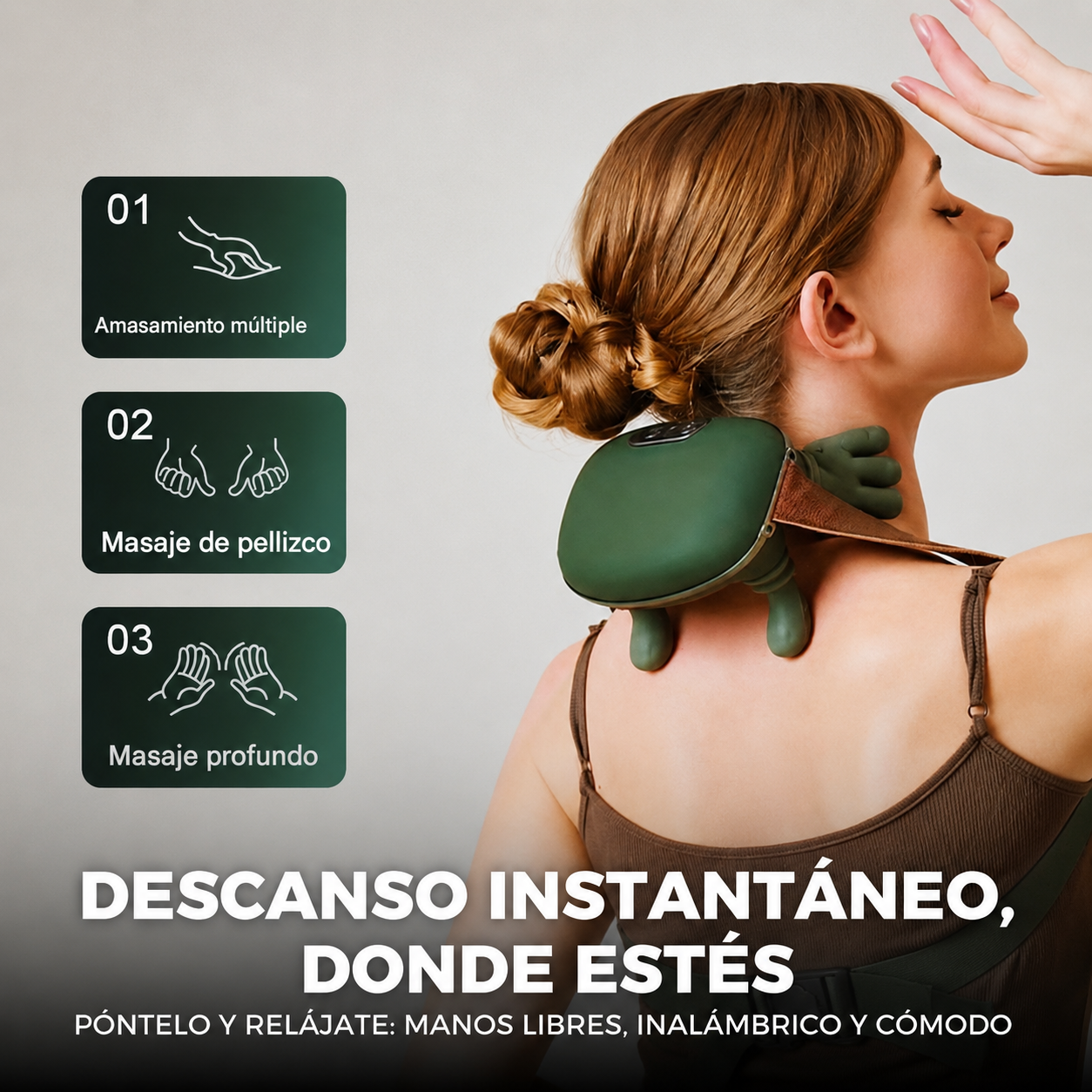 🔥MASAJEADOR CERVICAL 4D🔥 -  Masaje profundo y calor Terapéutico