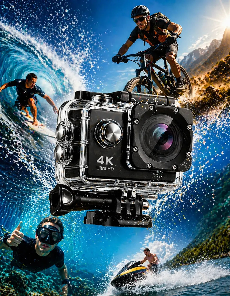 🔥 LIQUIDACIÓN DE STOCK: - CÁMARA GOPRO 4K + FUNDA ULTRARRESISTENTE DE REGALO - [PROMOCIÓN DE CUMPLEAÑOS]🔥