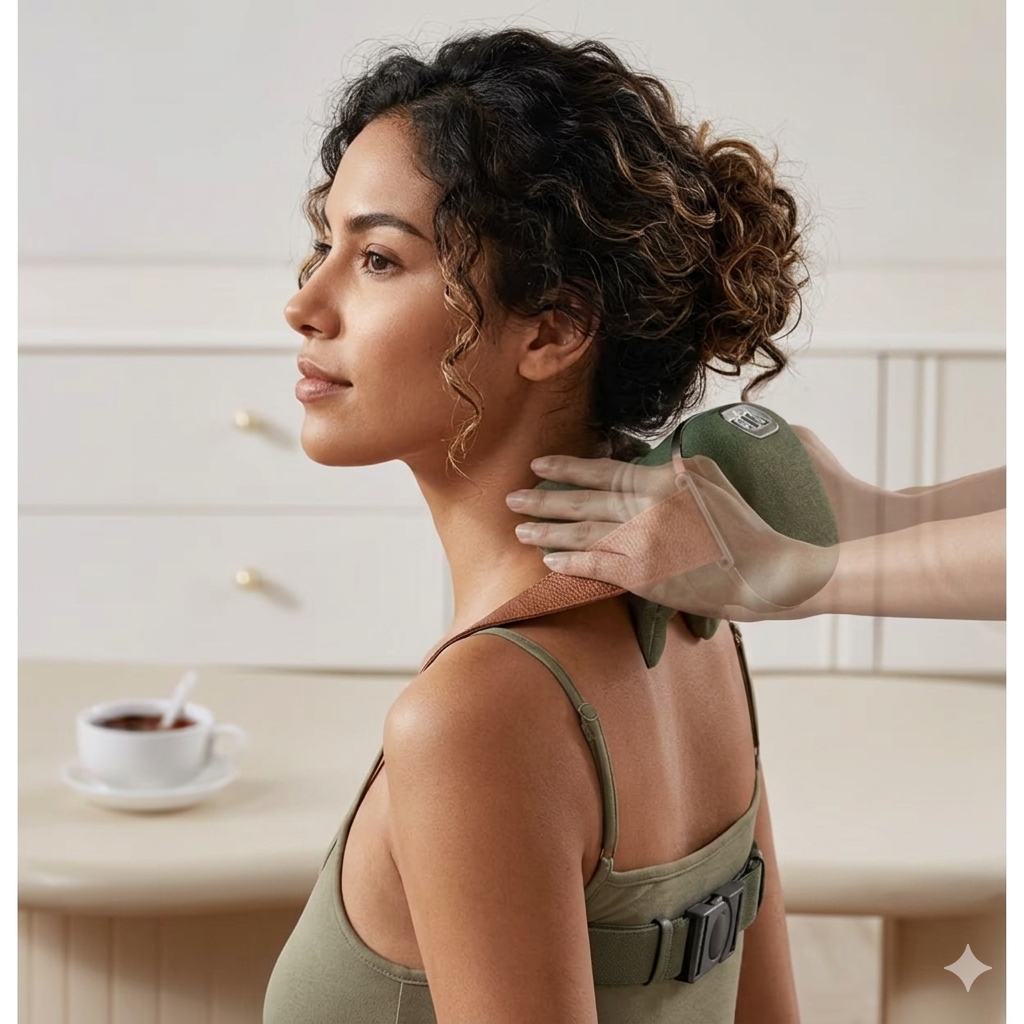 🔥MASAJEADOR CERVICAL 4D -Tu cuello aguanta todo el día. Ya es hora de que alguien lo cuide a él.  Elimina la tensión en 10 minutos . Tecnología 4D con calor que penetra el músculo de verdad.🔥
