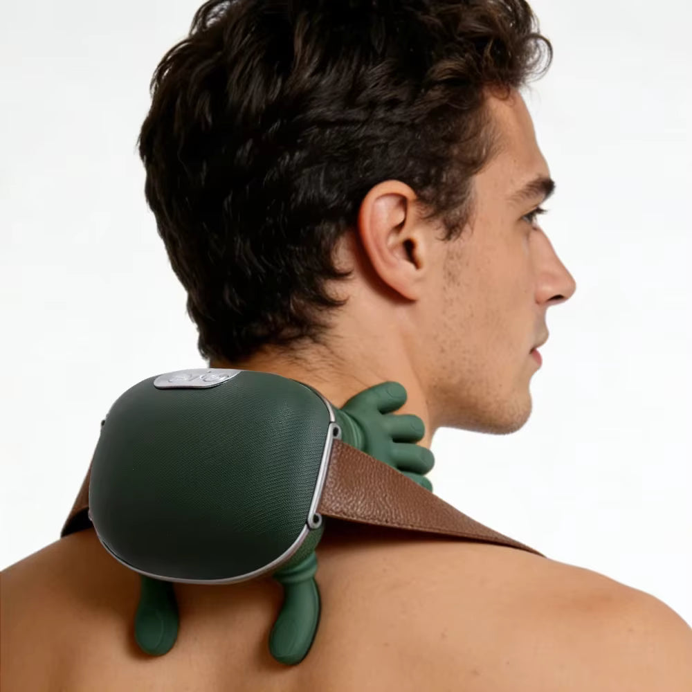 🔥 MASAJEADOR CERVICAL 4D -  Masaje profundo y calor terapéutico  🔥